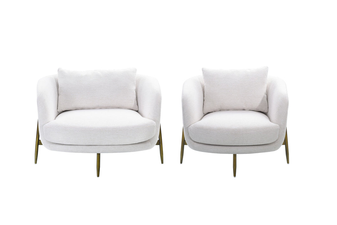 Fauteuil Florence in lichtgrijs – vrijstaand productbeeld