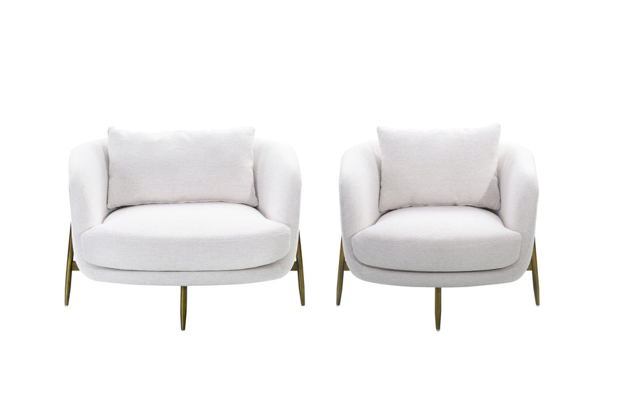 Fauteuil Florence in lichtgrijs – vrijstaand productbeeld