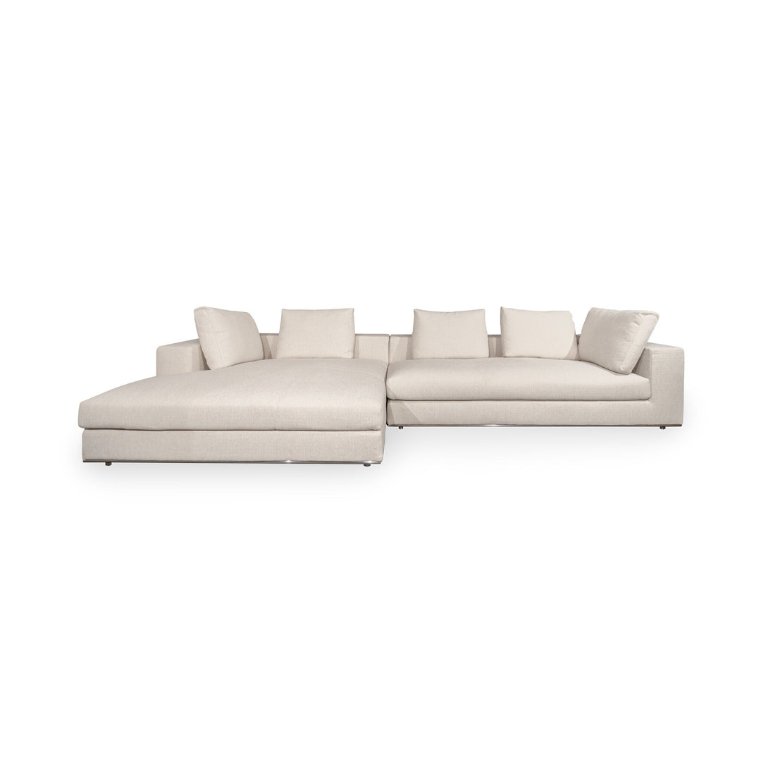 Bank Massimo in witbeige – vrijstaand productbeeld