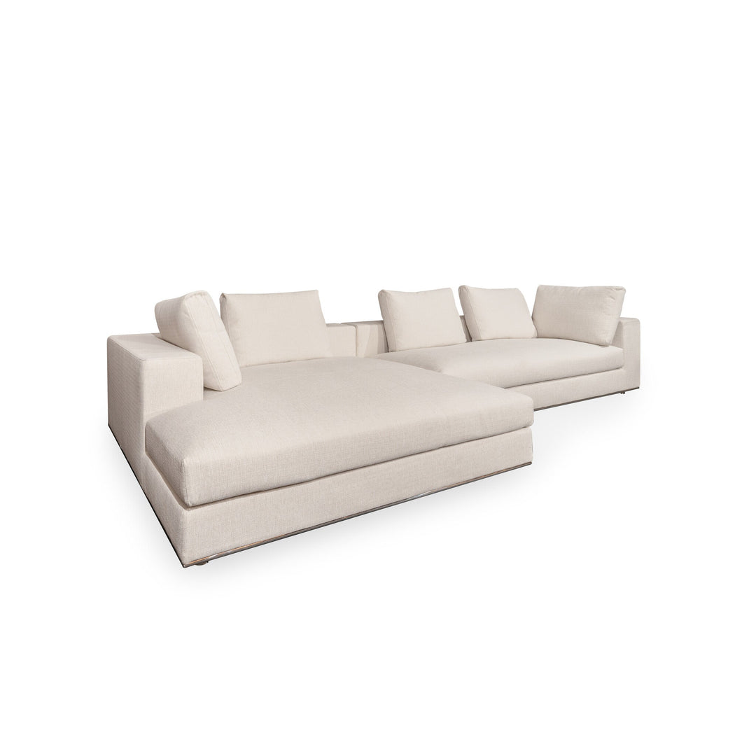 Bank Massimo in witbeige – vrijstaand productbeeld