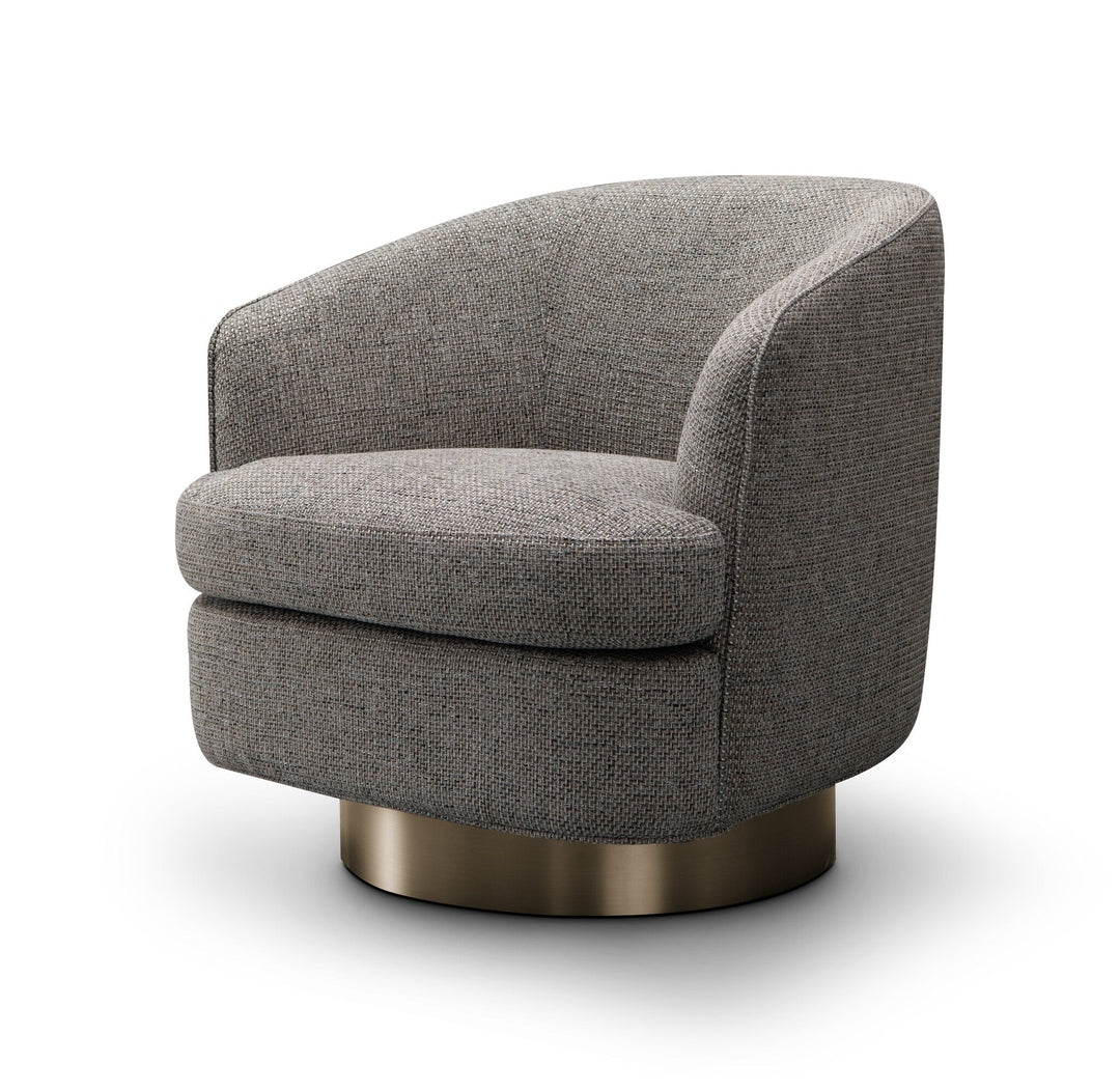 Fauteuil Borelli in grijze Chanel-tweed – vrijstaand productbeeld