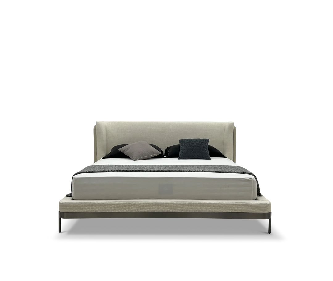 Bedframe Catania in taupe – vrijstaand productbeeld