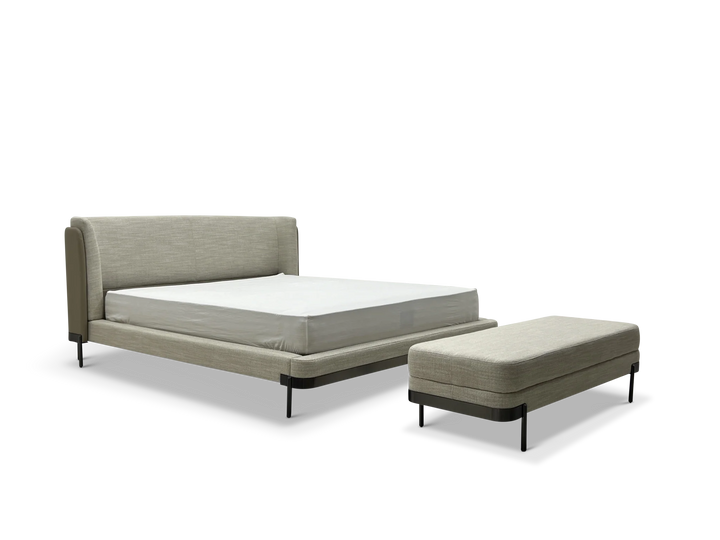 Bedframe Catania in taupe – vrijstaand productbeeld