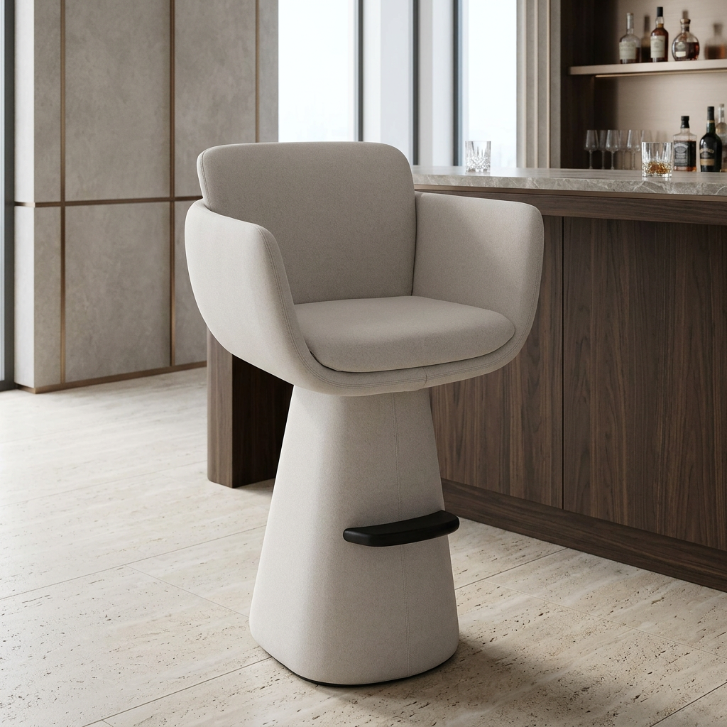 The Grand Bar Stool Anna Greige
