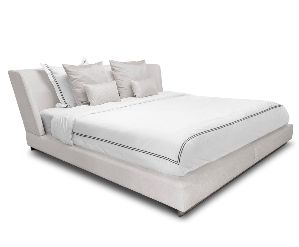 Bedframe Verona in witbeige – vrijstaand productbeeld