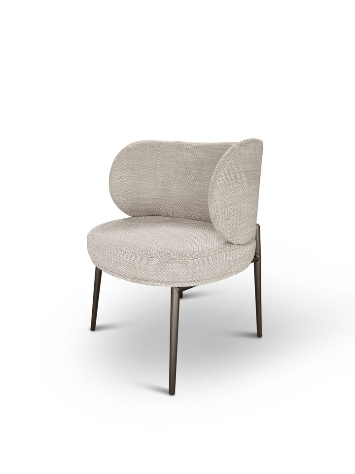 Eetkamerstoel Ricardo in witbeige – vrijstaand productbeeld