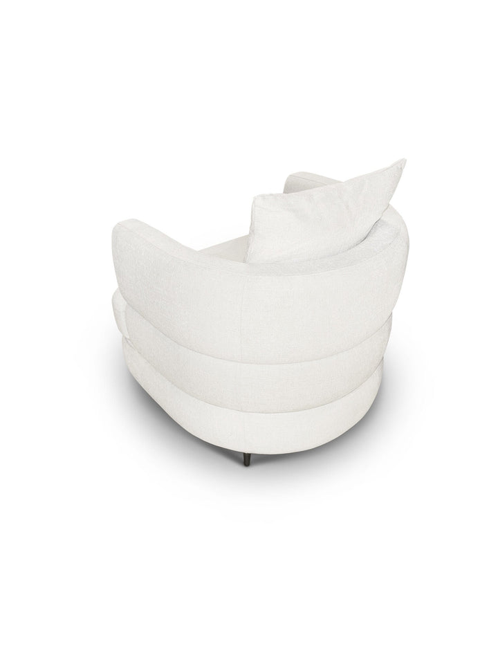 Fauteuil Lyon in witbeige – vrijstaand productbeeld