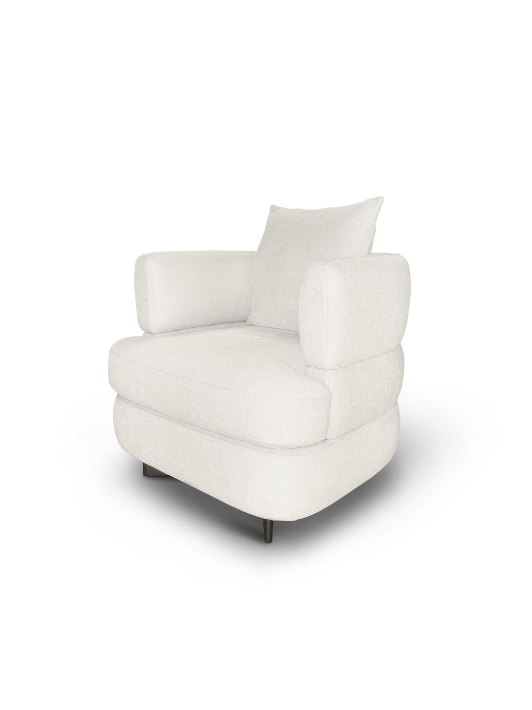 Fauteuil Lyon in witbeige – vrijstaand productbeeld