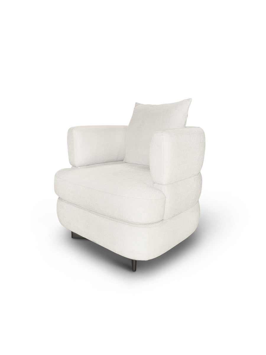 Fauteuil Lyon in witbeige – vrijstaand productbeeld