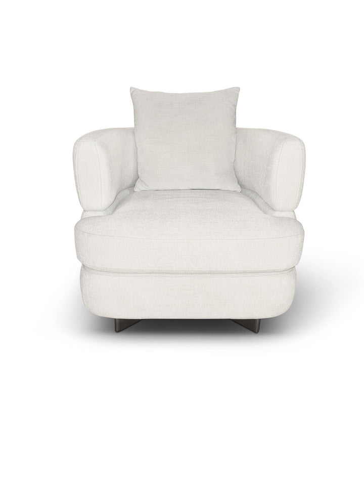 Fauteuil Lyon in witbeige – vrijstaand productbeeld