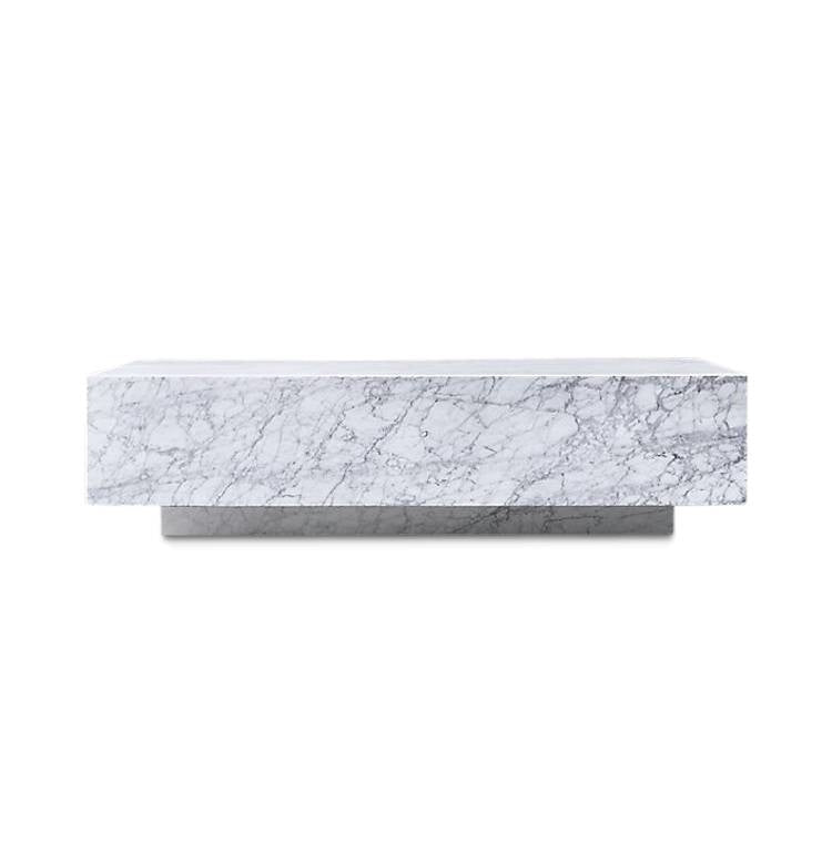 Salontafel Pieno Carrara in massief Carrara-marmer – vrijstaand productbeeld