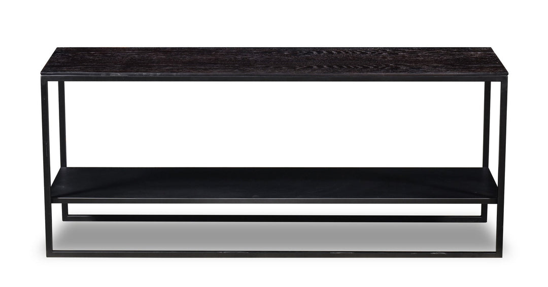 Console Giulia in eiken Charcoal – vrijstaand productbeeld