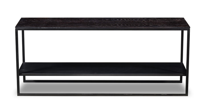 Console Giulia in eiken Charcoal – vrijstaand productbeeld