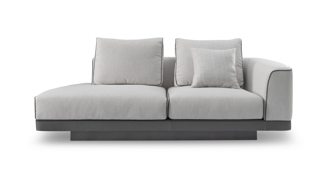 Chaise longue Gregorio in Greige – vrijstaand productbeeld