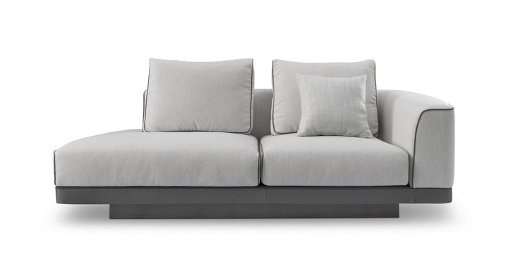 Chaise longue Gregorio in Greige – vrijstaand productbeeld