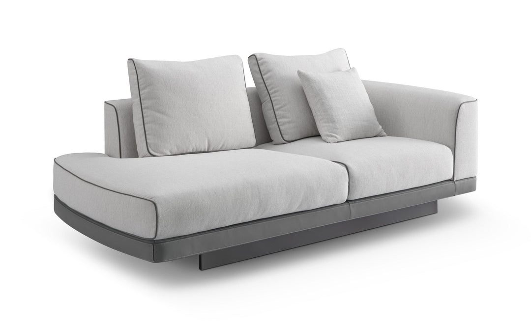 Chaise longue Gregorio in Greige – vrijstaand productbeeld
