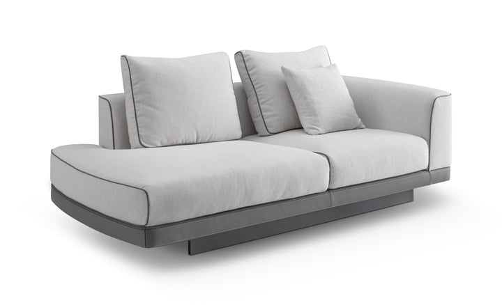 Chaise longue Gregorio in Greige – vrijstaand productbeeld
