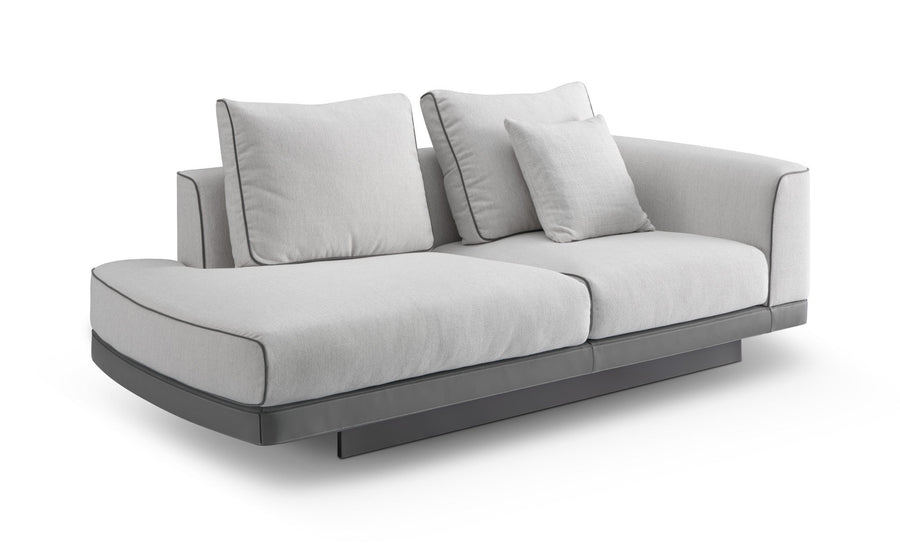 Chaise longue Gregorio in Greige – vrijstaand productbeeld