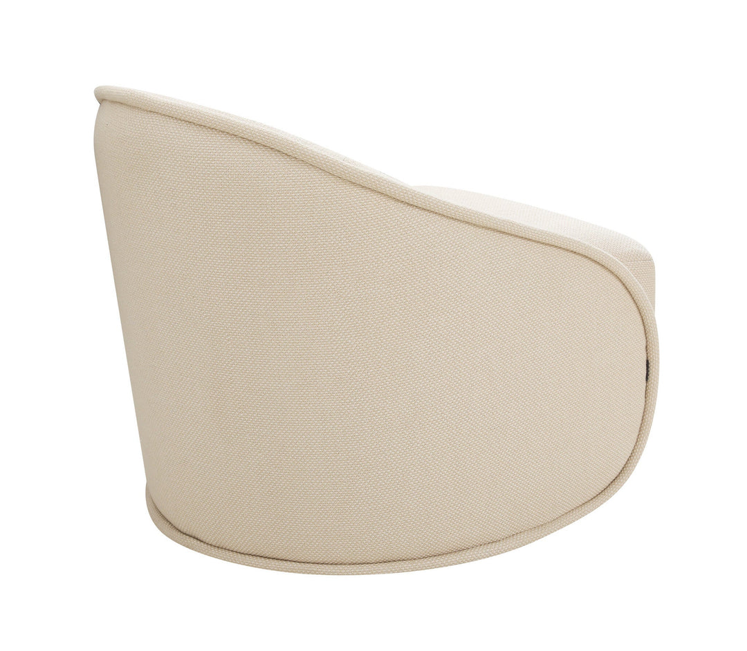 Fauteuil Kimberly in beige, zijaanzicht