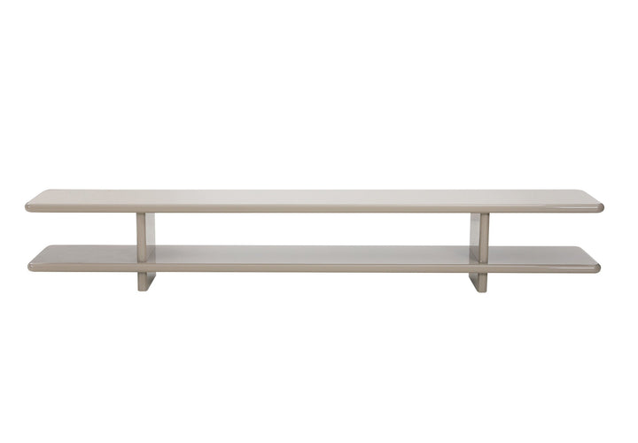 Console Cameron in lichttaupe hoogglans – vrijstaand productbeeld
