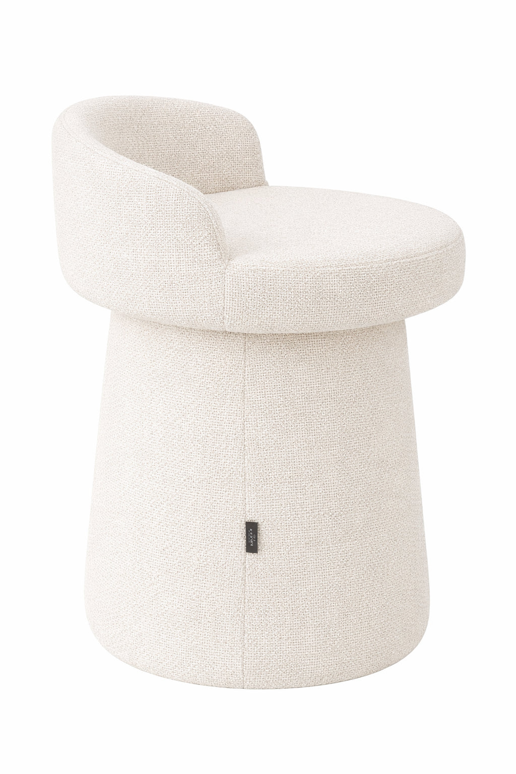 Toilettafelkruk Romee in witbeige – vrijstaand productbeeld