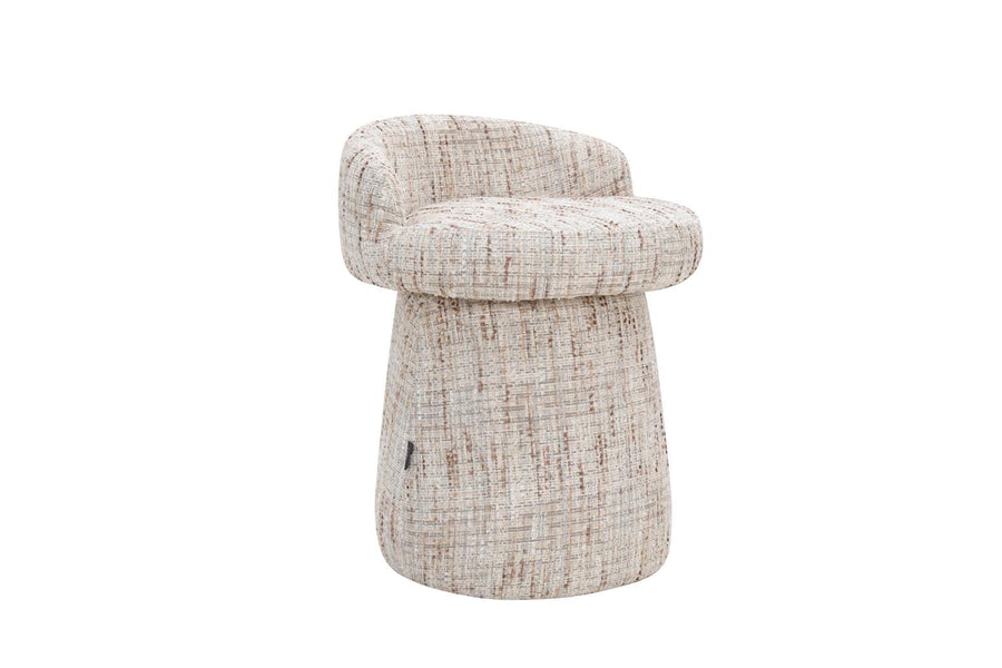 Toilettafelkruk Romee in gemêleerde Chanel-tweed – vrijstaand productbeeld