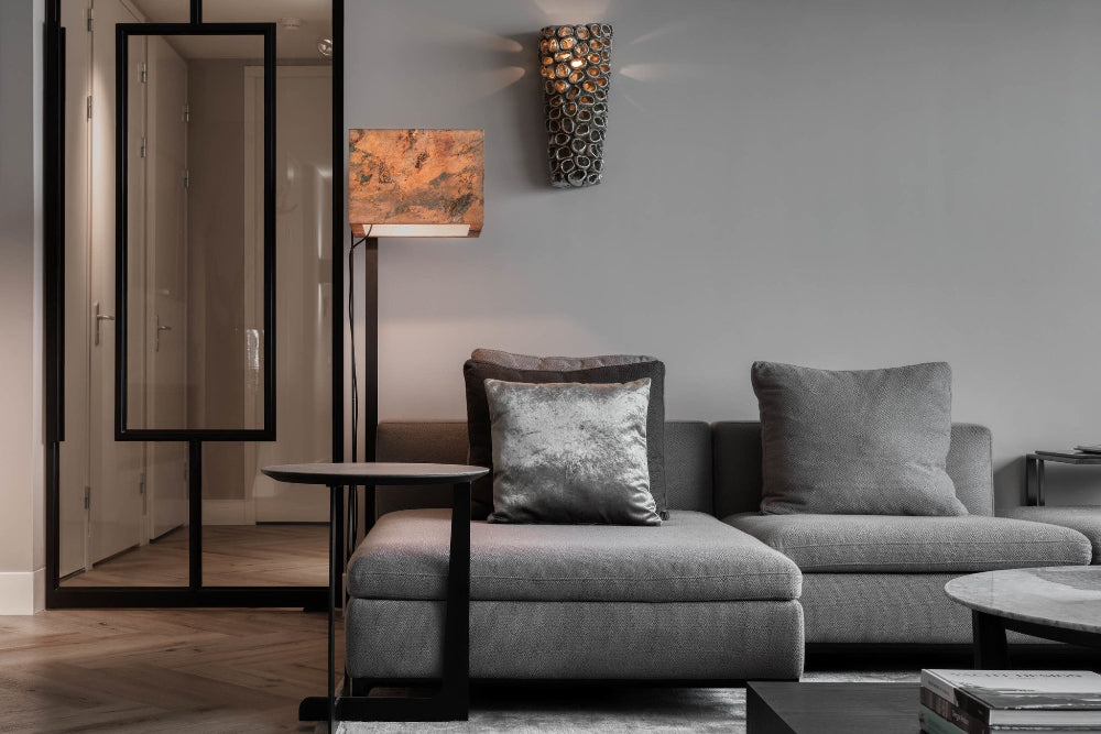 GIULIA Hoekbank Midden Grijs Hopsack