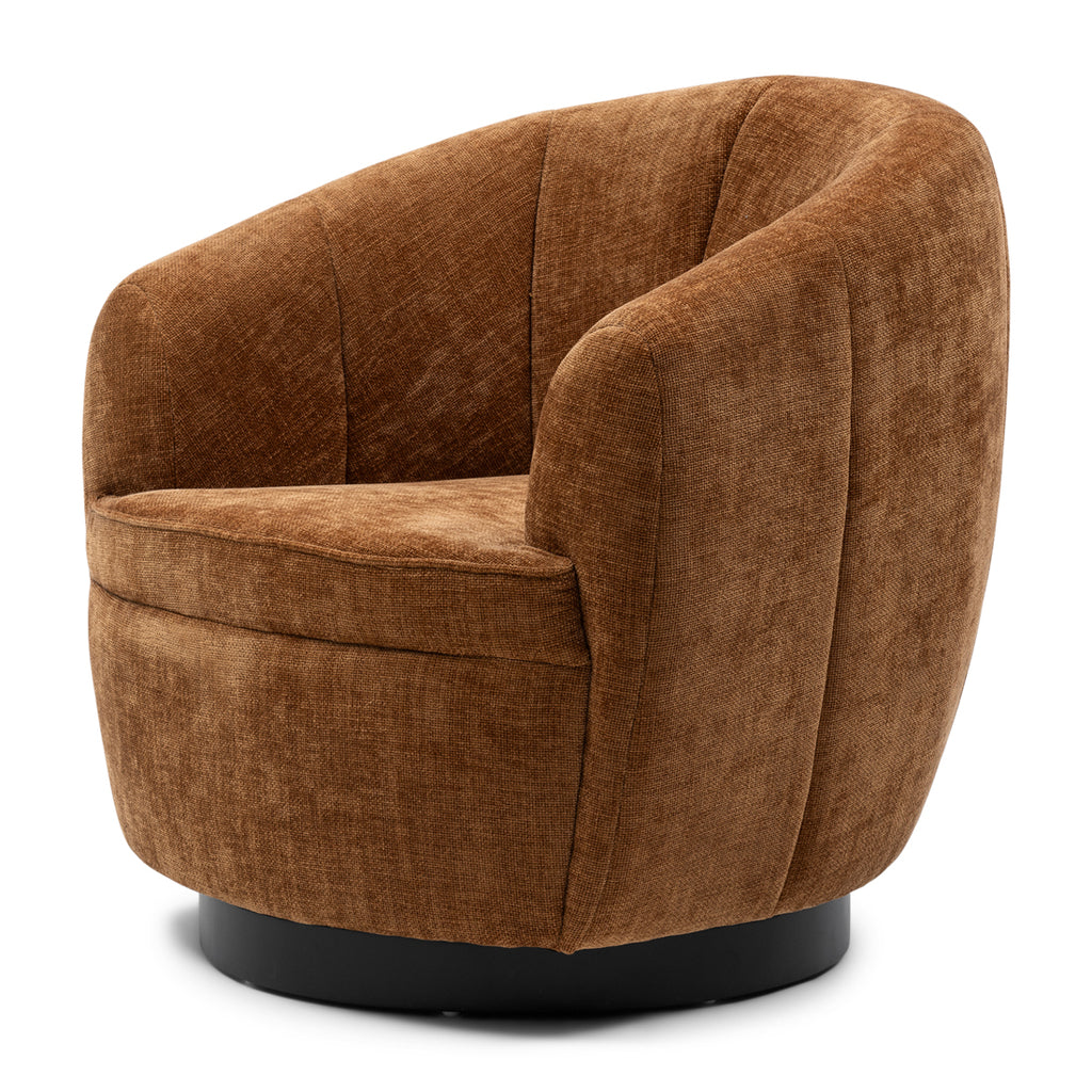 Rivièra Maison The Countess Draaifauteuil,Montmartre Weave Maroon Brown