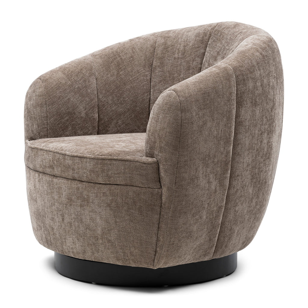 Rivièra Maison The Countess Draaifauteuil,Montmartre Weave Warm Mushroom