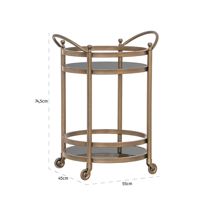 Trolley Hendricks messing (Geborsteld Goud)