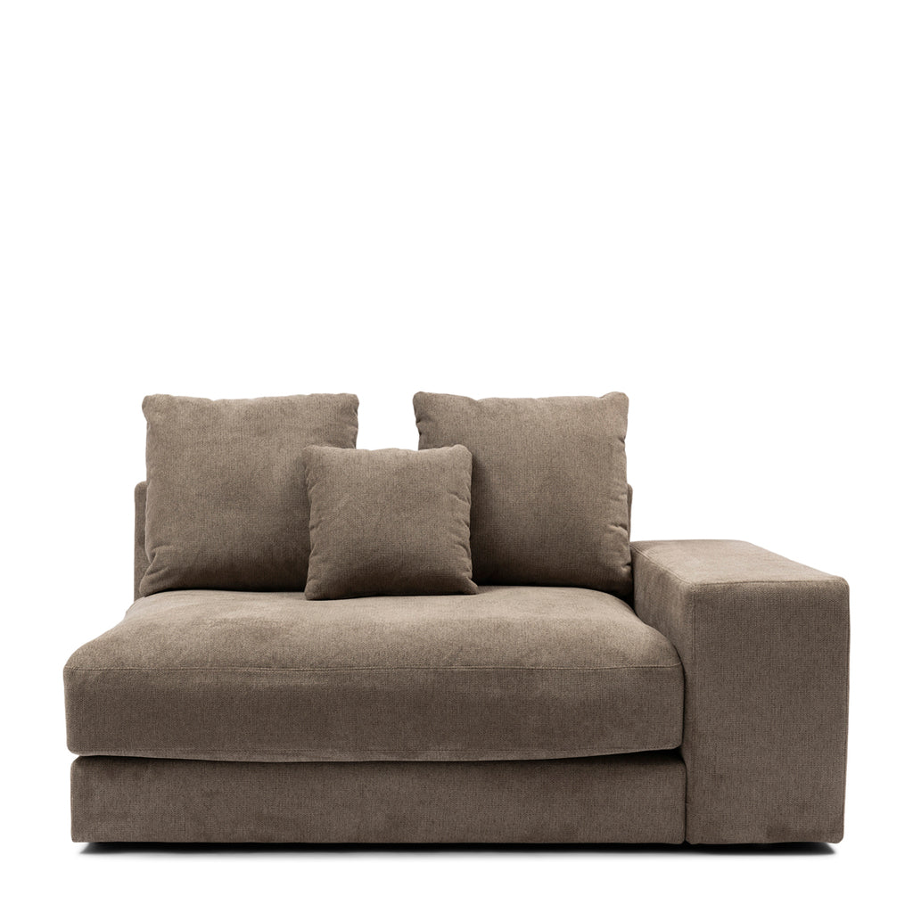 Riviera Maison Corner Sofa Right Vail Warm Taupe Chenille Jacquard Vogue