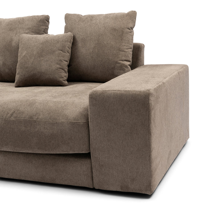 Riviera Maison Corner Sofa Right Vail Warm Taupe Chenille Jacquard Vogue