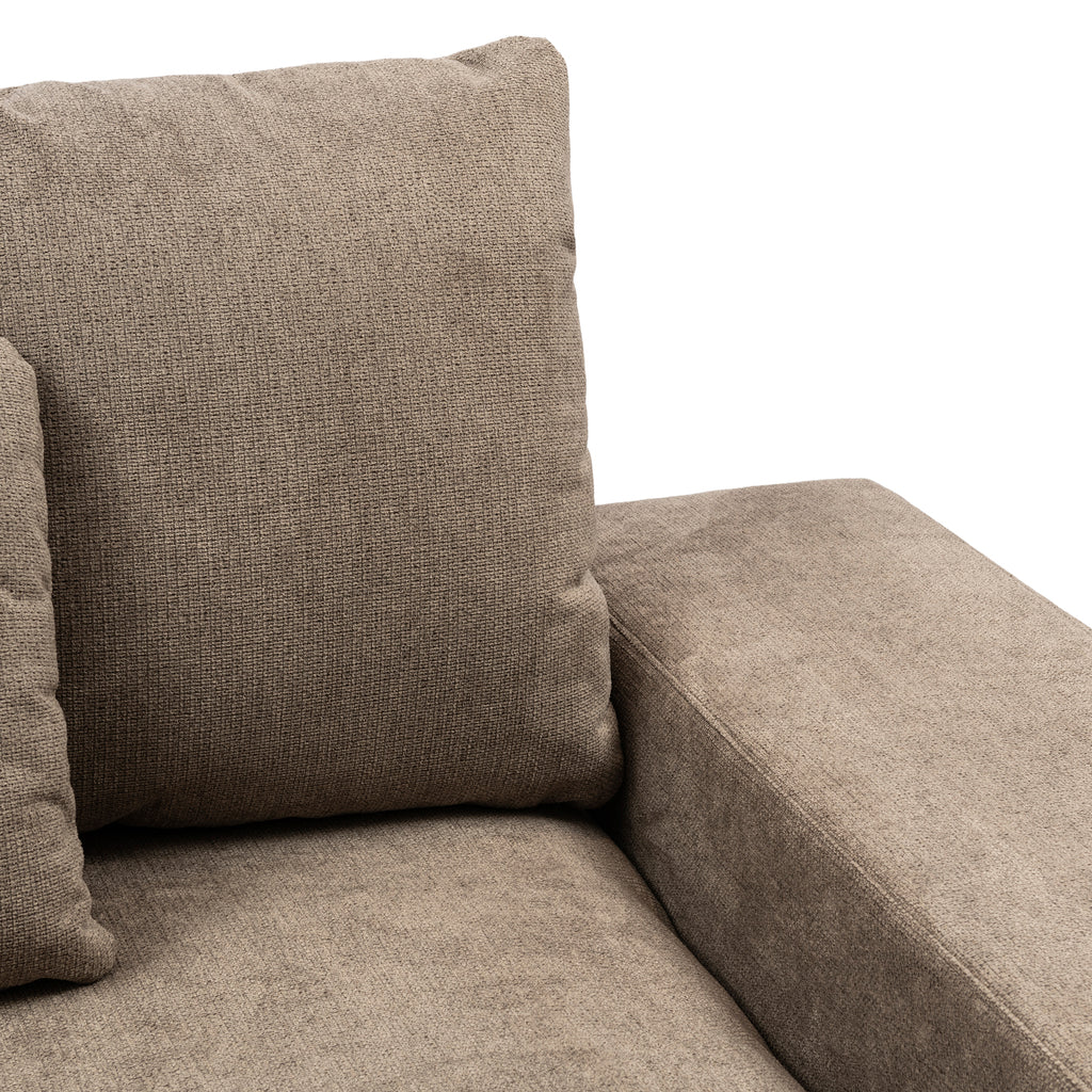 Riviera Maison Corner Sofa Right Vail Warm Taupe Chenille Jacquard Vogue