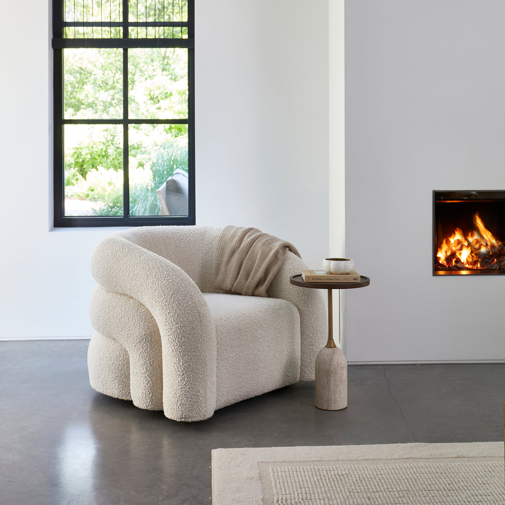 Rivièra Maison Armchair Vittorio Swivel Natural Grey