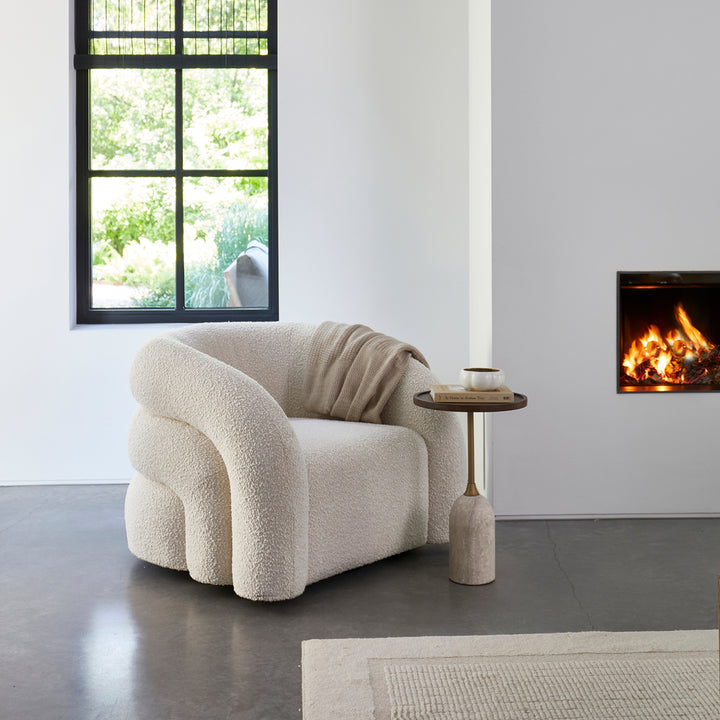 Rivièra Maison Armchair Vittorio Swivel Natural Grey