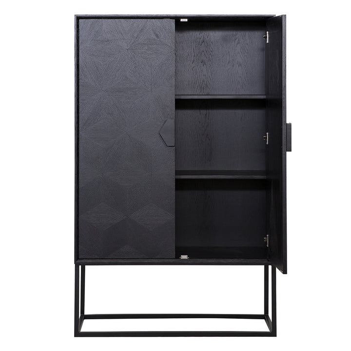 Richmond Interiors Wandschrank Blax 2-türig Schwarz