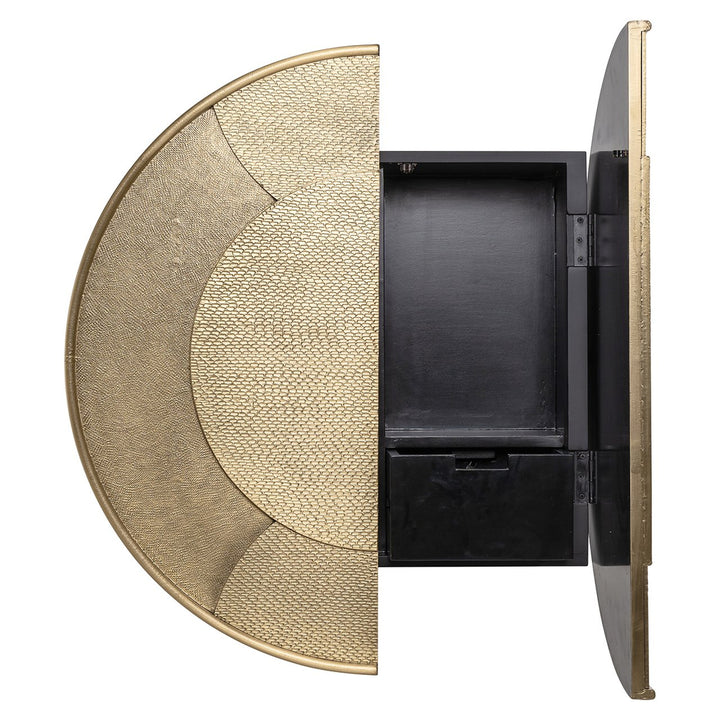 Wandschrank Bowie (Schwarz/Gold)