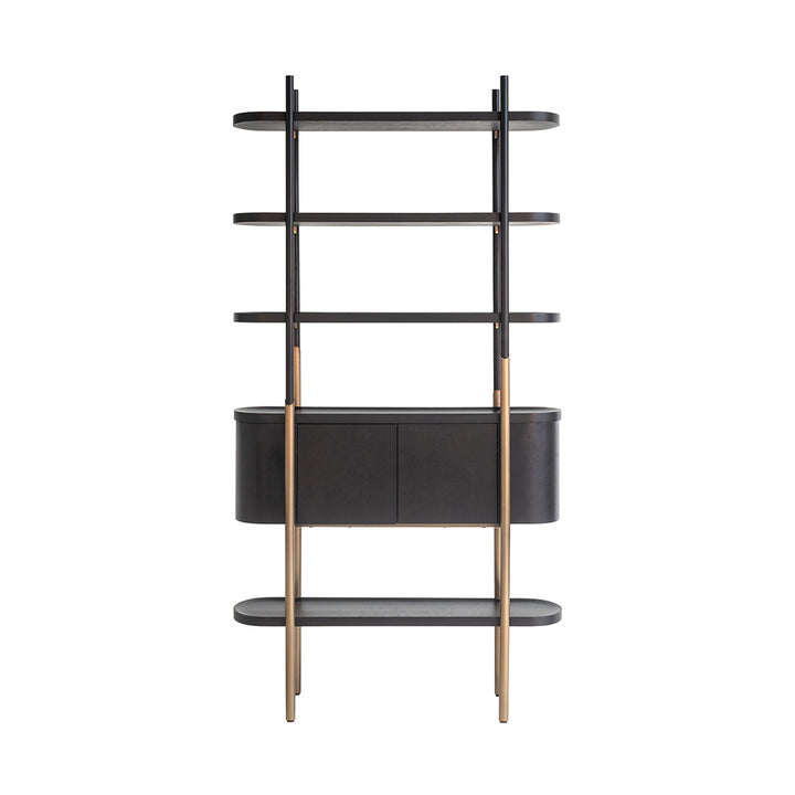 Richmond Interiors Wandkast Jameson - 2-Deuren 4-Planken Houtskool