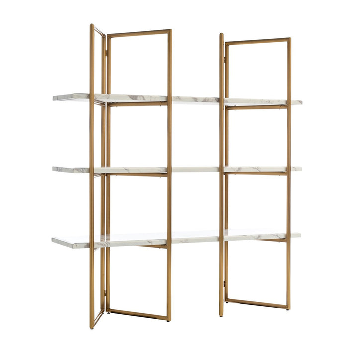 Wall cabinet Lagrand gold with 3 shelves (Gold)