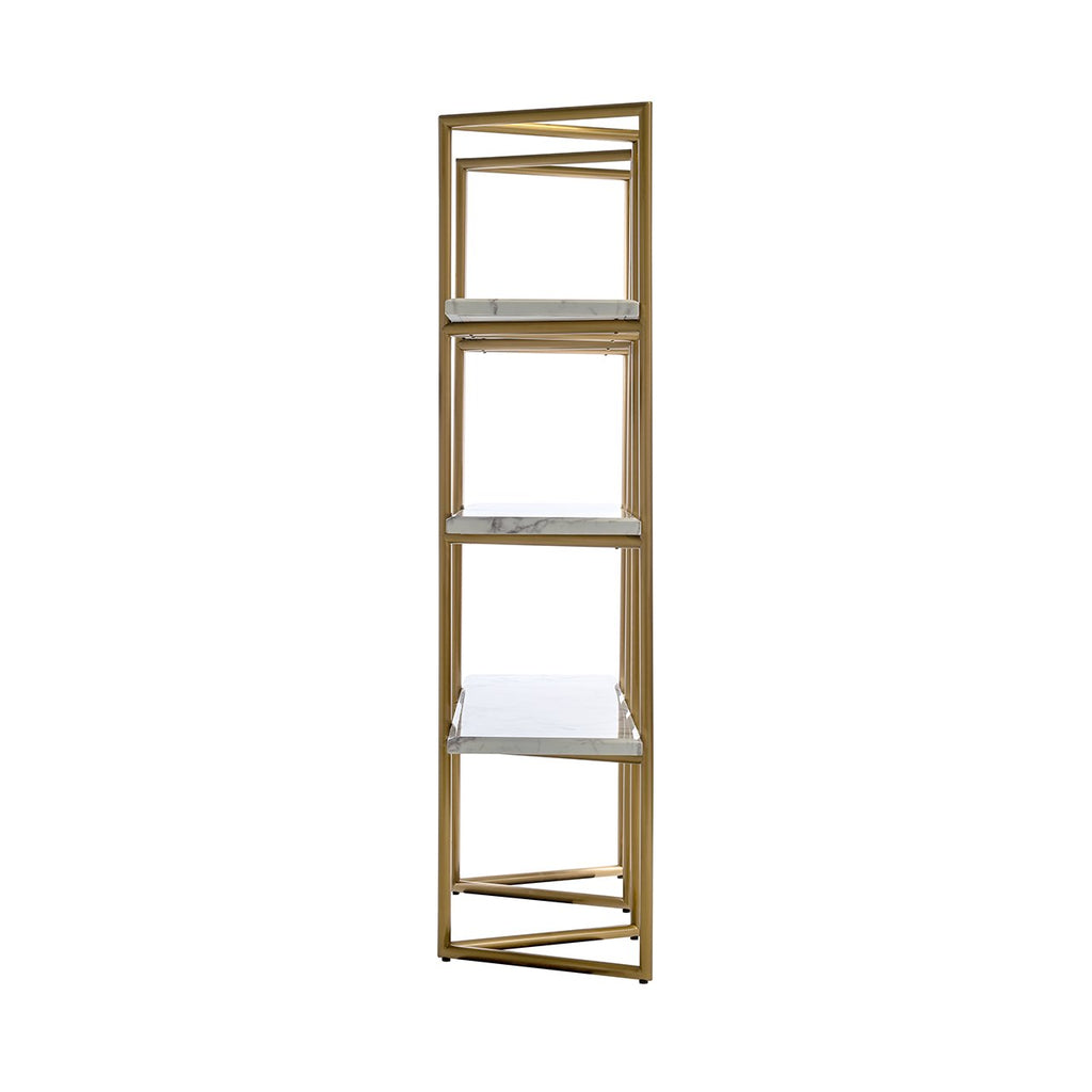 Wall cabinet Lagrand gold with 3 shelves (Gold)