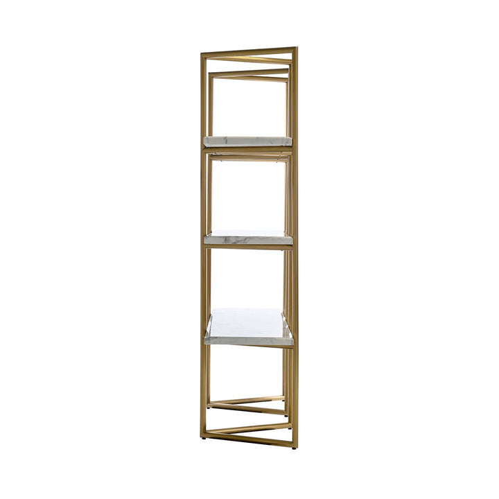 Wall cabinet Lagrand gold with 3 shelves (Gold)