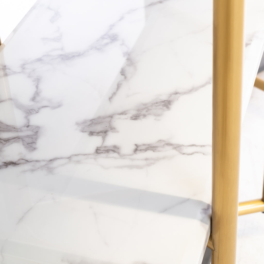 Wall cabinet Lagrand gold with 3 shelves (Gold)