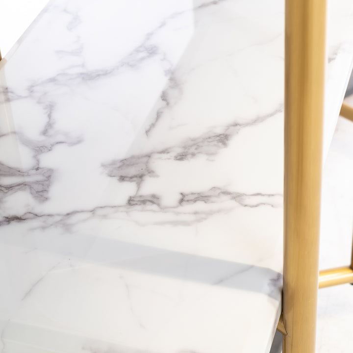 Wall cabinet Lagrand gold with 3 shelves (Gold)