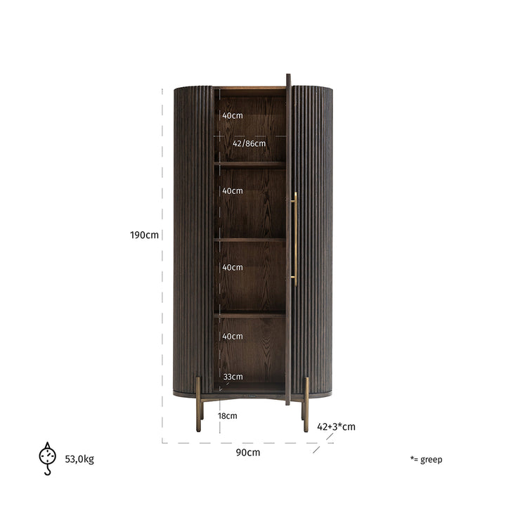 Luxor wall cabinet 1-door (Brown)