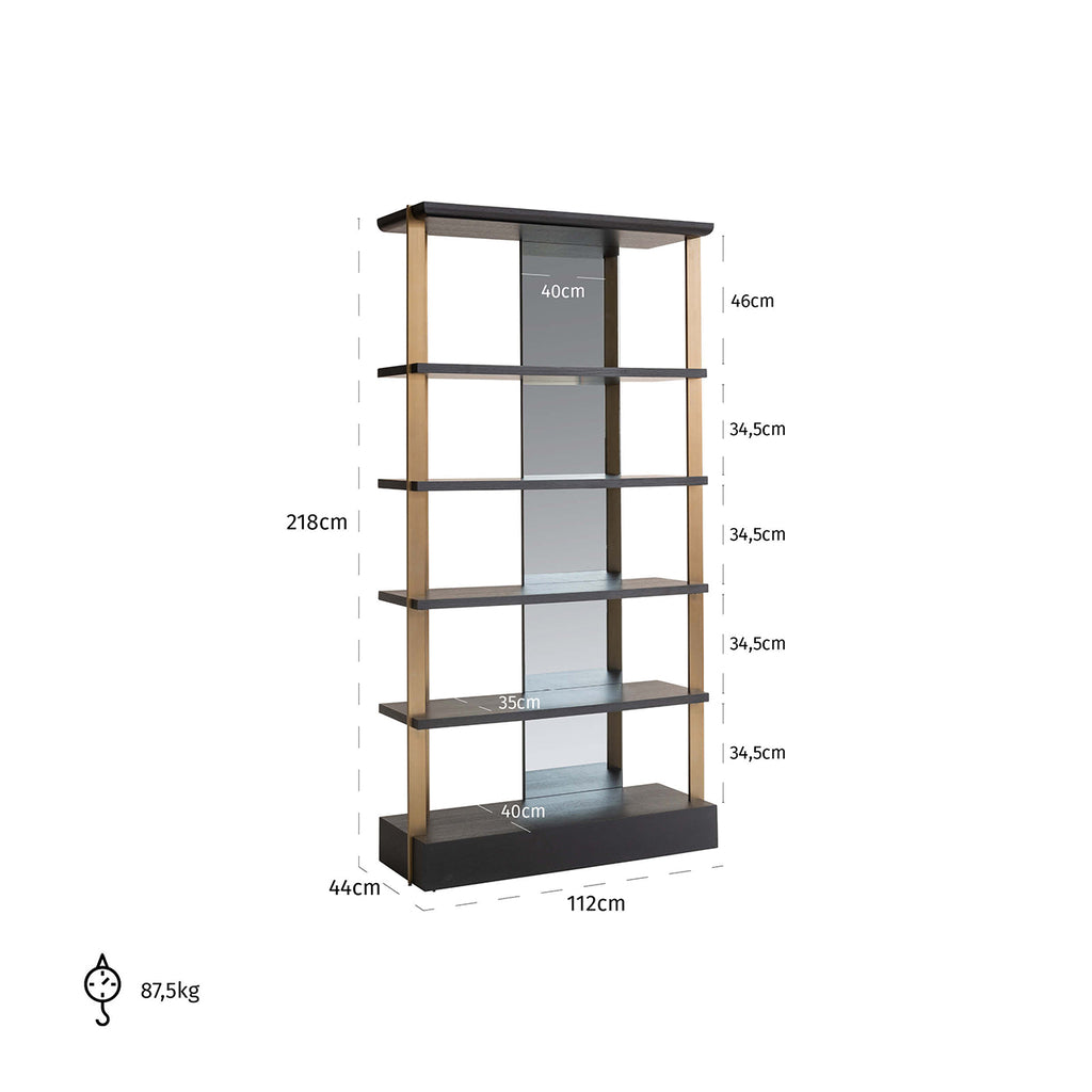 Rigley wall cabinet with mirror (Charcoal)