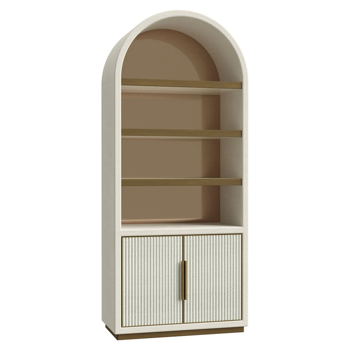 Tivoli wall cabinet with curved top 2-door 3-shelves (White)