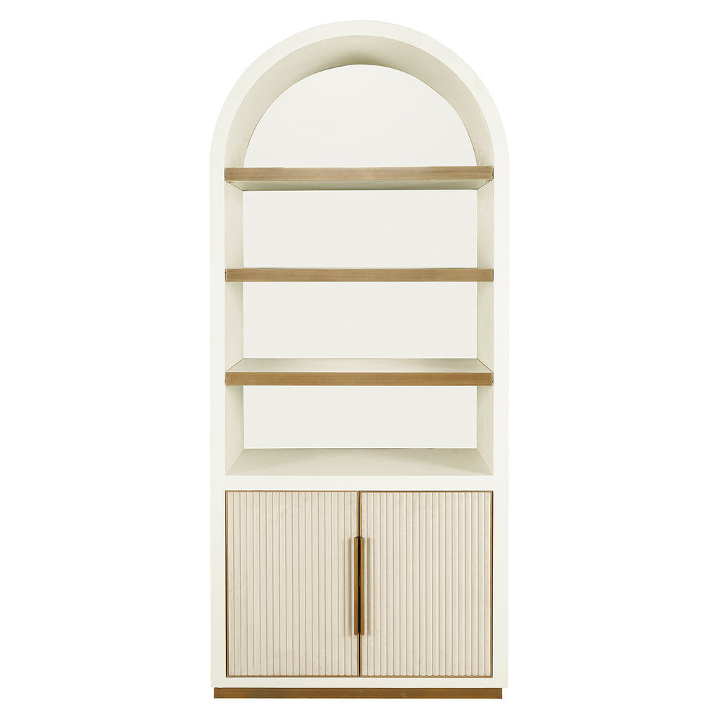 Tivoli wall cabinet with curved top 2-door 3-shelves (White)