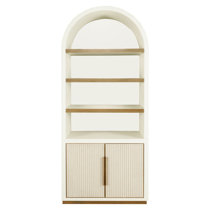 Tivoli wall cabinet with curved top 2-door 3-shelves (White)