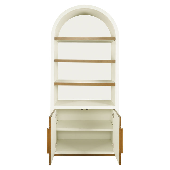 Tivoli wall cabinet with curved top 2-door 3-shelves (White)