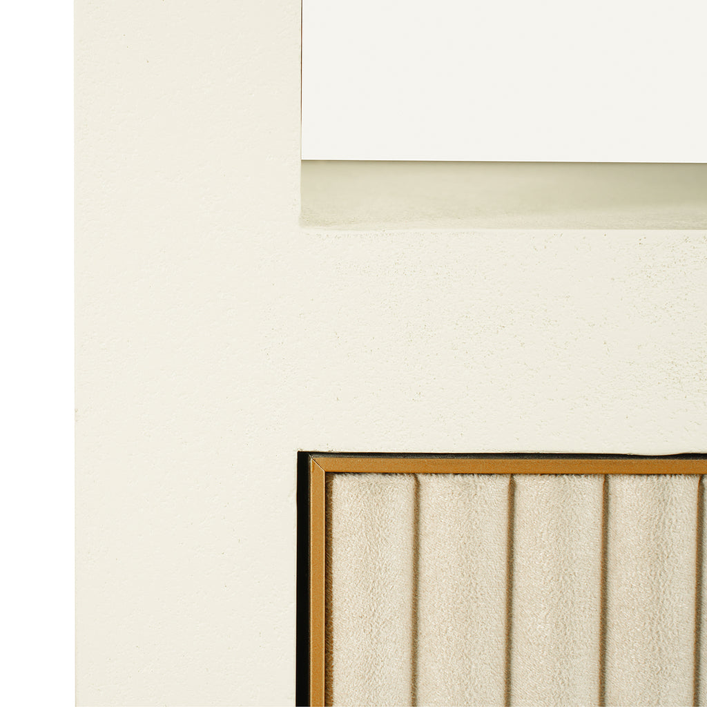 Tivoli wall cabinet with curved top 2-door 3-shelves (White)